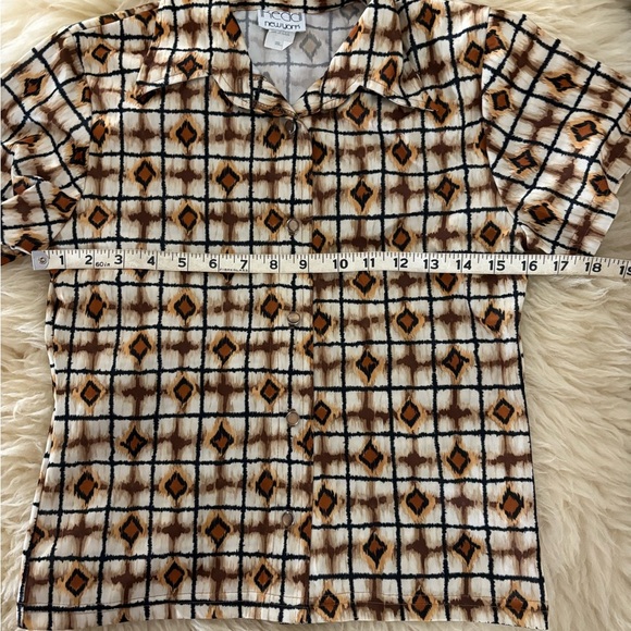 Redd New York Women's Geometric Button Down Shirt - Picture 4 of 7